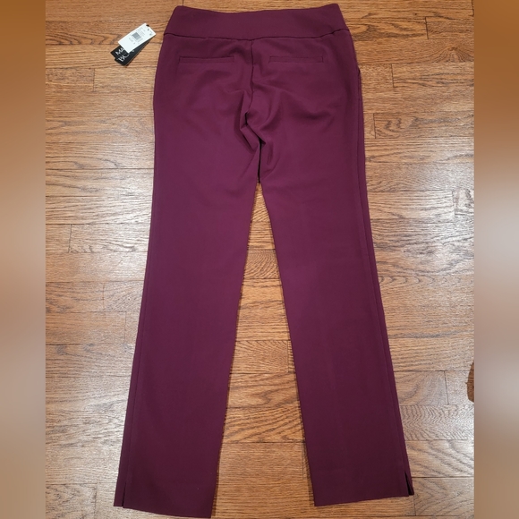 BCX Magic Waist Bordeaux Pants slight Stretch Straight Leg Sz 3 NWT - Picture 7 of 12